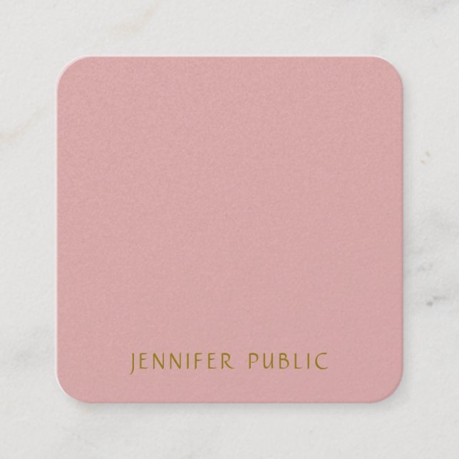 Modern Elegant Luxury Template Professionell Class Fyrkantigt Visitkort (Framsida)