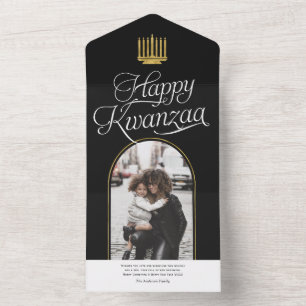 Modern elegant Lycklig Kwanzaa-fotokort