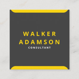 Modern Elegant lyx Guld & projektionsyta svart Fyrkantigt Visitkort