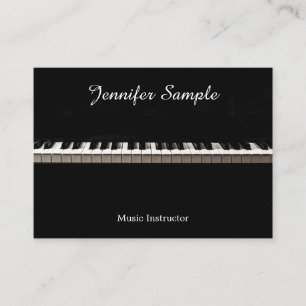 Modern Elegant Mall Musiklärare Instruktör Visitkort