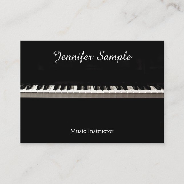 Modern Elegant Mall Musiklärare Instruktör Visitkort (Framsida)