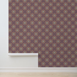 Modern Elegant Mandala Blommönster Dusty Maroon