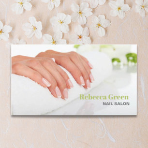 Modern Elegant Manicurist Nail Artist Nail Salon Visitkort