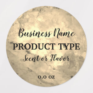 Modern Elegant Marble Candle Food Product Business Klistermärke