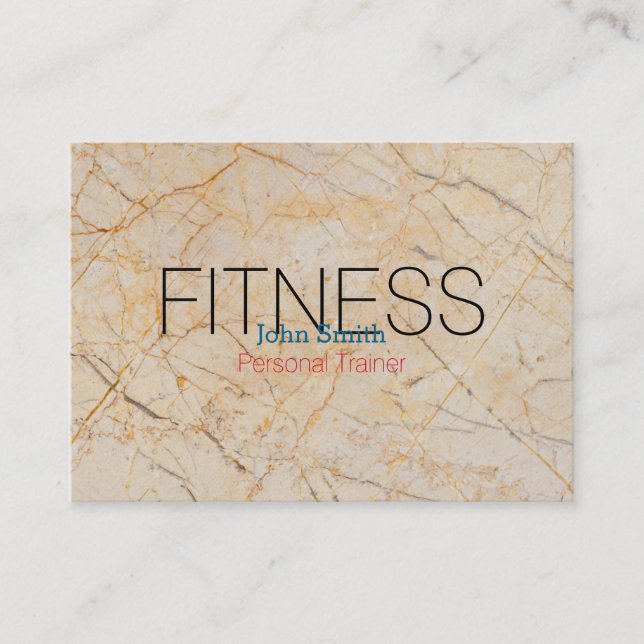 Modern Elegant Marble Personal Fitness Trainer Visitkort (Framsida)