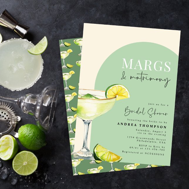 Modern Elegant Margs och Möhippa för matematik Inbjudningar (Skapare uppladdad)
