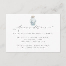 Modern Elegant Marin Snigelskrift Bröllop Tilläggskort