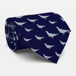 Modern Elegant, marinblå duva utan sjölösa Mönster Slips