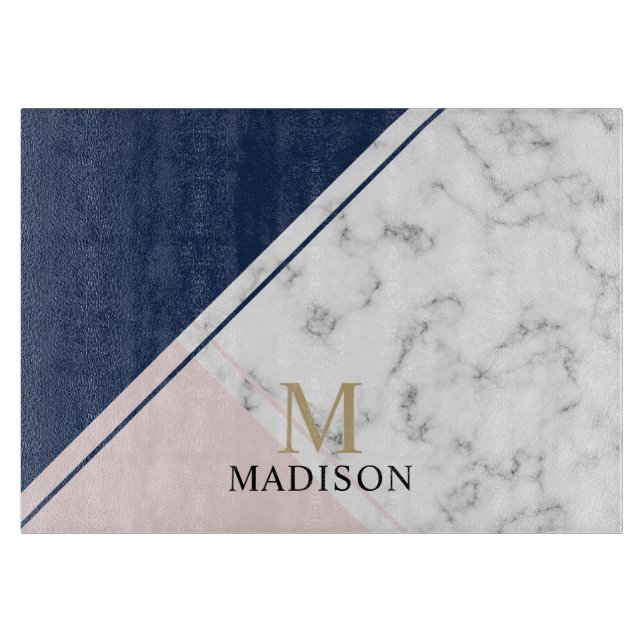 Modern elegant - marmor - monogram (Framsidan)