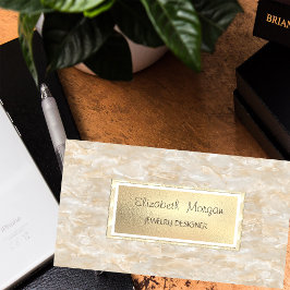Modern Elegant Marmor, Ram Smycken Designer Visitkort