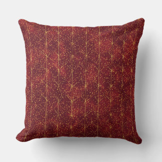 Modern,Elegant ,Maroon Gold Pattern  Kudde