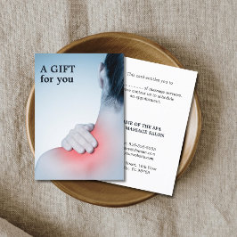 Modern Elegant Massage Therapist Gift Certificate Rabattkort