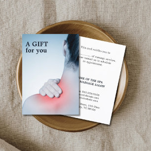 Modern Elegant Massage Therapist Gift Certificate Rabattkort