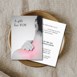 Modern Elegant Massage Therapist Gift Certificate Rabattkort