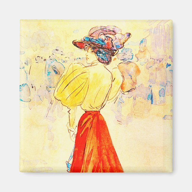 MODERN ELEGANT MED EN RÖD SKIRT AV HENRY SOMM MAGNET (Framsidan)