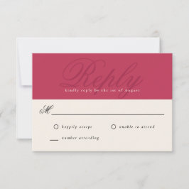 Modern Elegant med fet Magenta Minimal monogramOSA OSA Kort