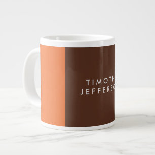 Modern Elegant med minimal oformaterad brun  Jumbo Mugg
