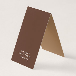 Modern Elegant med minimal oformaterad brun Visitkort