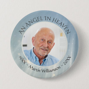 Modern Elegant Memorial ANGEL IN HEAVEN Photo Knapp