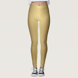 Modern Elegant Metallic Ombre Solid Guld  Leggings