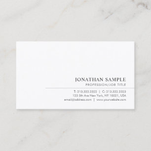 Modern Elegant Minimal Mall Template Signatur UV G Visitkort