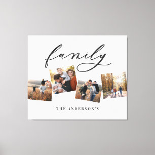 Modern elegant - minimal personlig för fotokollage canvastryck