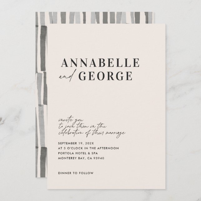 Modern elegant - minimal typografi, svart och vitt (Fram/baksida)