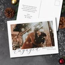modern elegant minimalist Engagerad jul foto