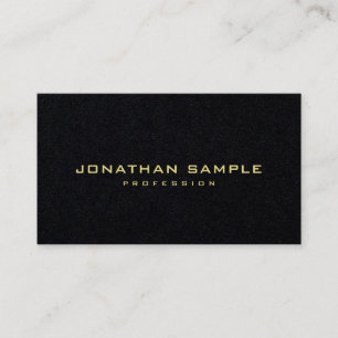 Modern elegant Minimalist för högvärdig svart Visitkort