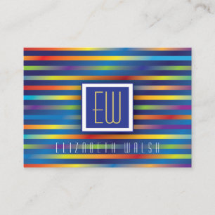 Modern Elegant Minimalist Gradient Linjer 3,5 x 2, Visitkort