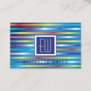 Modern Elegant Minimalist Gradient Linjer Euro Sto Visitkort