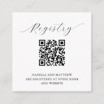 Modern Elegant Minimalist Lägg Till QR-kod Registe