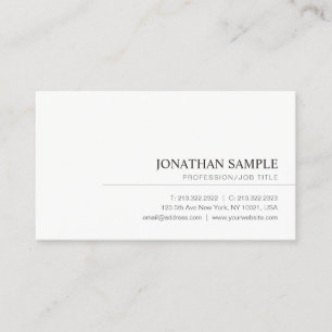 Modern elegant Minimalist professionellslätt Visitkort