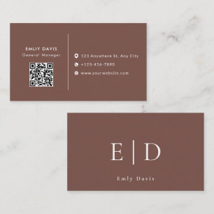 Modern Elegant Minimalist QR-kod Namnkort