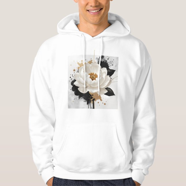 Modern elegant minimalist Roskonst  Hoodie (Framsida)