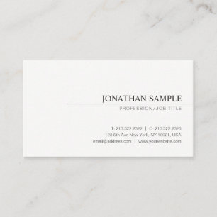 Modern elegant Minimalistic professionellslätt Visitkort
