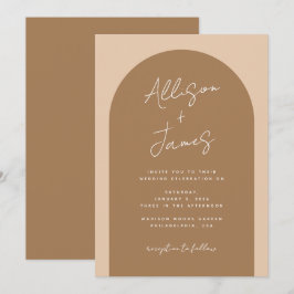 Modern Elegant - minimalistisk Arch Bröllop Inbjudningar