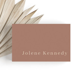 Modern Elegant - minimalistisk brun Professionell Visitkort