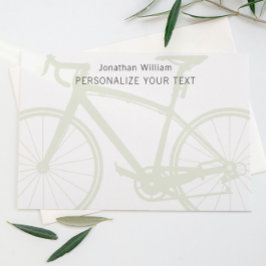 Modern Elegant Minimalistisk Cykel Grön Personlig Brevpapper