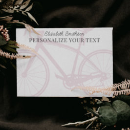 Modern Elegant Minimalistisk Cykel Rosa Personlig Brevpapper