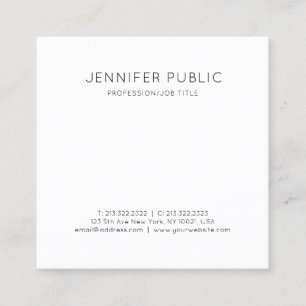Modern Elegant Minimalistisk Design Trendig Enkel Fyrkantigt Visitkort