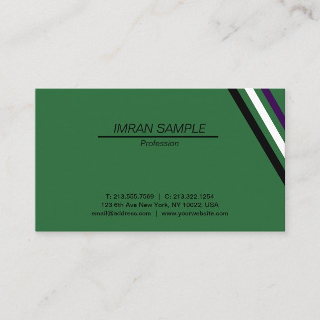 Modern Elegant Minimalistisk Design Trendig Enkel  Visitkort (Framsida)
