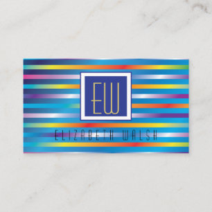 Modern Elegant Minimalistisk Gradient Linjer 3,5 x Visitkort