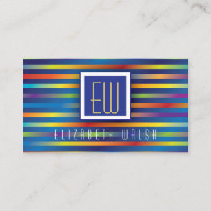 Modern Elegant Minimalistisk Gradient Linjer 3,5 x Visitkort