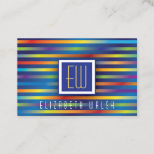 Modern Elegant Minimalistisk Gradient Linjer Euro Visitkort