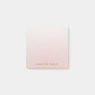 Modern Elegant - minimalistisk mall för Guld Namn Post-it Block