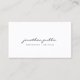 Modern Elegant Minimalistisk Mall Skript Profil Visitkort