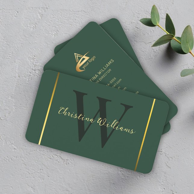 Modern Elegant - minimalistisk Monogram Marknadsfö Visitkort (Modern Elegant Minimalist Monogram Marketing Business Card)