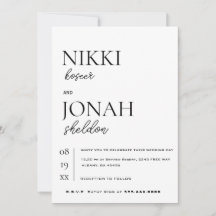 Modern Elegant, minimalistisk och ren Bröllop