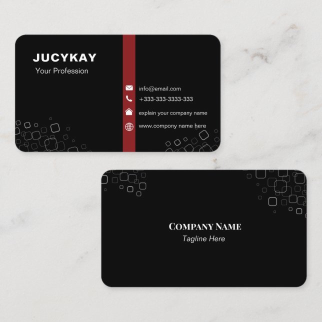 Modern Elegant Minimalistisk Professionell Enkel F Visitkort (Fram/baksida)